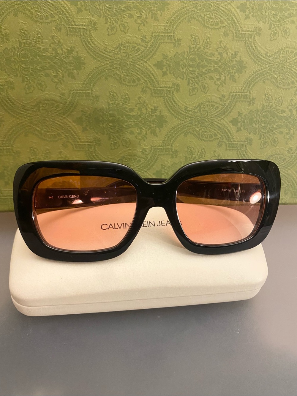 Gently used Rectangular Calvin Klein Black Sunglasses with GradientLenses/Summer - Picture 2 of 5
